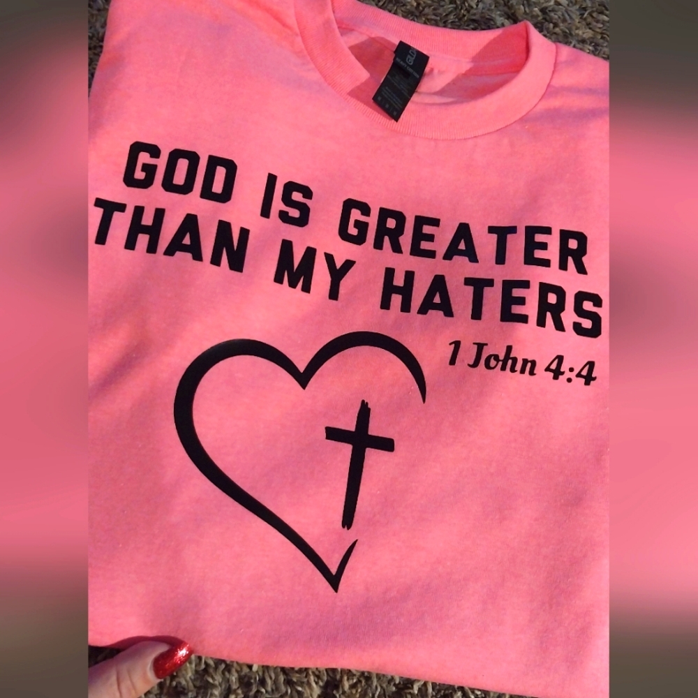 "God is greater than my haters" t-shirt